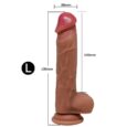 19.5 cm Super Realistic Solid Silicone Dildo With Strong Suction Cup