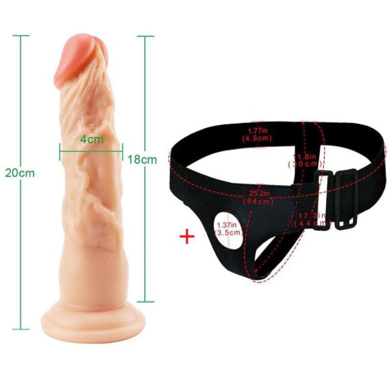 8inches Strapon solid Silicone Dildos For Women