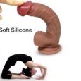 19.5 cm Super Realistic Solid Silicone Dildo With Strong Suction Cup