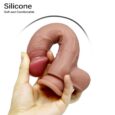 19.5 cm Super Realistic Solid Silicone Dildo With Strong Suction Cup