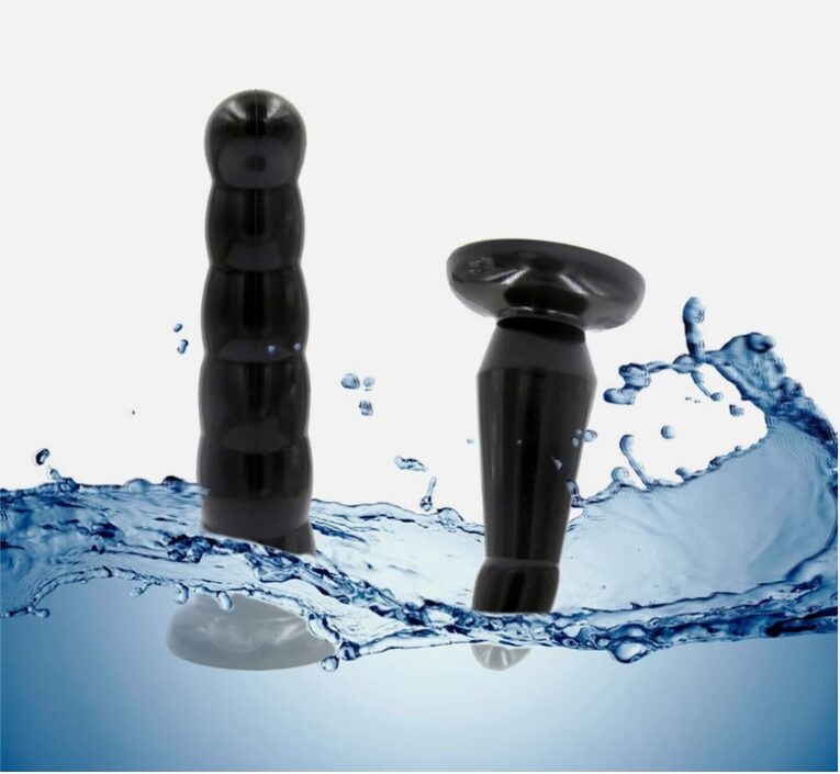 Black Beaded Anal Sex Strapon For Lesbian Sex Toys