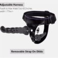 Black Wearable Double Dildo Strapon Harness Dong Wildest Dreams Adult Sex Toy For Lesbian Couples