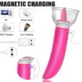 2in1 Magic Wand Breast Vaginal Licking Vibrator for Women
