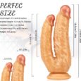 Realistic Silicone Double Penetration Dildo For Couple -No Vibration