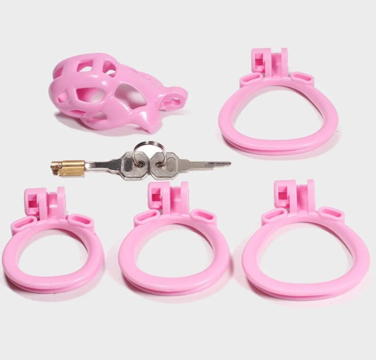 Mini Size Nano Male Chastity Device Pink Color