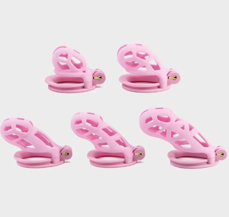 Realistic Silicone Male Chastity Device Pink Sex Toys