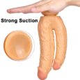 Realistic Silicone Double Penetration Dildo For Couple -No Vibration