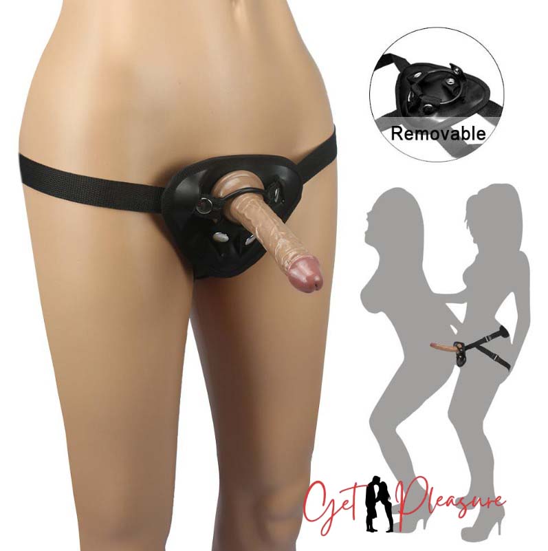 5.7 Inches Choco Brown Strapon Harness Anal Dildos For Beginners Lesbian Sex Toys