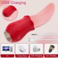 Long Tongue Licking Rose Vibrator For Women New Experience