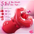Advanced App Control 5IN1 Red Lips Kiss Big Mouth Vibrator For Women