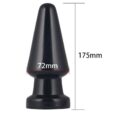 XXL Black bullet shaped King Sized anal plug