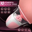 2Pcs Pink Rotating Nipple Sucker Suction Cup Breast Enlarger Electric Vibrator For Women