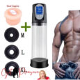 Pussy Cap With USB Rechargeable Vacuum Erection Penis Pump with advanced LCD digital display