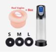 Pussy Cap With USB Rechargeable Vacuum Erection Penis Pump with advanced LCD digital display