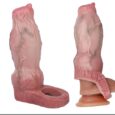 Soft Silicone Realistic Animal Hollow dog knot design For Penis Sleeve For Men