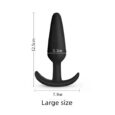 Extra-large Graduated-diameter Anal Adult Flexible Posterior Anal Buttplug Black