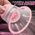 2Pcs Pink Rotating Nipple Sucker Suction Cup Breast Enlarger Electric Vibrator For Women
