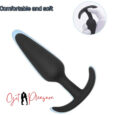 Extra-large Graduated-diameter Anal Adult Flexible Posterior Anal Buttplug Black
