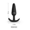 Black Anal Butt Plug Medium with Handle Sex Toys For Couples