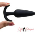 Silicone Anal Plug Sex Toy Beginners Sex Trainer Butt Plug(Black)