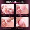 2Pcs Pink Rotating Nipple Sucker Suction Cup Breast Enlarger Electric Vibrator For Women