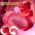 3IN1 Swaying Double Tongue Licking Rose Vibrator