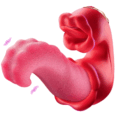 3IN1 Swaying Double Tongue Licking Rose Vibrator