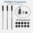 Black urethral sound dilator 0.6mm 10 frequency urethral vibrator catheter Sex Toys For Men