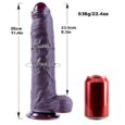 Realistic 11.4 inch Choco Brown XL uncut foreskin Silicone dildo For Women