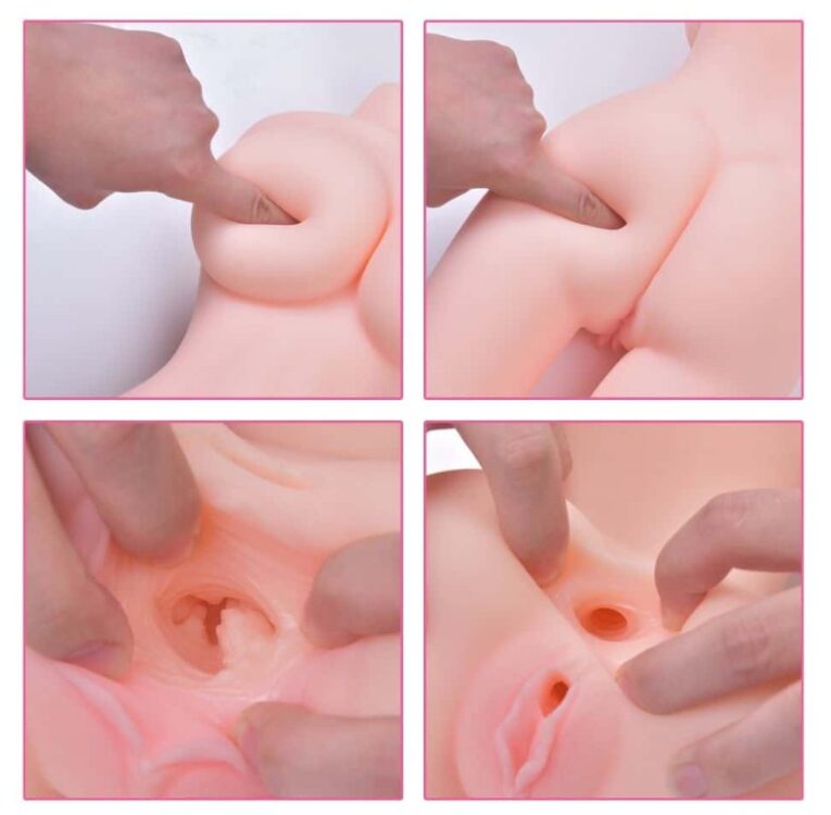 2 Hole Half Body Sex Doll With Metal Skelton India