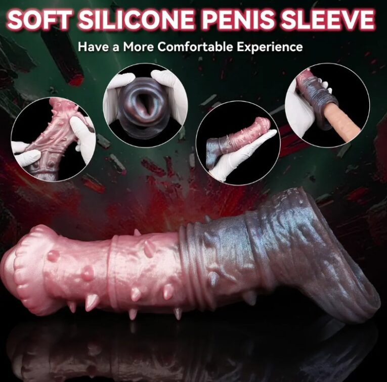 6 Inches Spiked Fantasy Penis Sleeve For Men