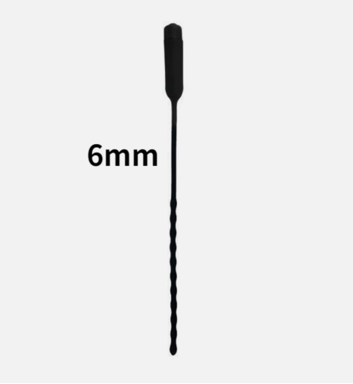 6mm Black Urethral Vibrator For Men