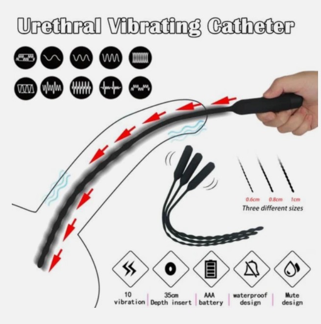 6mm Urethral Vibrator Black India