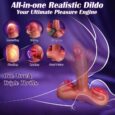 6 in 1 Thrusting & Vibrating & Heating Thick Riding & Sitting Realistic Dildo Strap On For Couple Sex Toys