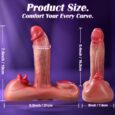 6 in 1 Thrusting & Vibrating & Heating Thick Riding & Sitting Realistic Dildo Strap On For Couple Sex Toys