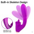 Purple Condice Clit Licking and Thrusting Rabbit Vibrator Built In Skeleton Design