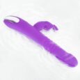 Classic Rotating Beaded Thrusting 9.8 Inches Rabbit Vibrator-Purple
