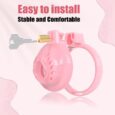 Mini Pink Pussy Face Anti Erection Training Protective Beginner chastity devices