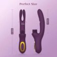 Advance Tecnology Purple 3 In 1 Hither Clitoral Tickling Rabbit Vibrator For Women