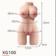 28cm Mini Half Body Real Male Masturbation Sex Doll Torso