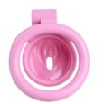 Pink Vagina Shaped Chastity Cage For Men (21 mm)
