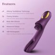 Advance Tecnology Purple 3 In 1 Hither Clitoral Tickling Rabbit Vibrator For Women