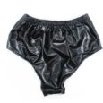 Black Dildo Latex Panties Black with Remote Controlled Vibrator