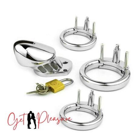 My secret life New Briefs 40 /45 /50MM 3Rings Male Metal cb6000s Silver Chastity Device(Full Set)
