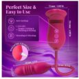 5IN1 Big Mouth Rose 360° tongue agitation and 3 automatic sucking Vibrator With Thrusting Bullet Dildo India