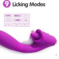 Purple Condice Clit Licking and Thrusting Rabbit Vibrator Built In Skeleton Design