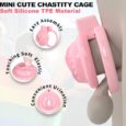 Mini Pink Pussy Face Anti Erection Training Protective Beginner chastity devices