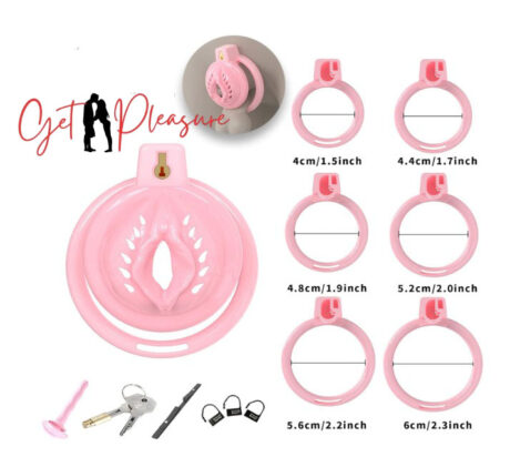 Mini Pink Pussy Face Anti Erection Training Protective Beginner chastity devices
