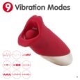 Sex Lips Biting and Licking Moving Red Mouth Tongue Vibrator For Women