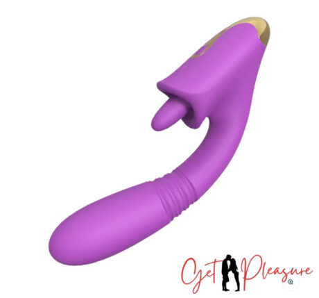 Purple Condice Clit Licking and Thrusting Rabbit Vibrator Built In Skeleton Design